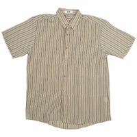 Bib Light Brown Medium Short Sleeve Shirt Used Vintage