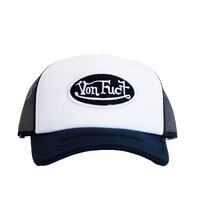Von Fuct Navy White Trucker Cap Hat