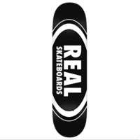 Real Classic Oval Black 8.25" Skateboard Deck