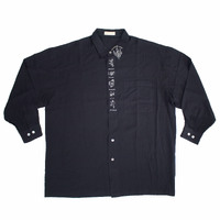 Black Pia Pleasure Land Black Large Button Up Shirt Used Vintage