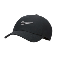 Nike Club Swoosh Black Strapback Cap