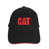 CAT Red Embroidered Cap Used Vintage