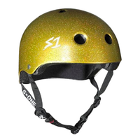 S1 Lifer Certified Gold Glitter Skateboard Helmet