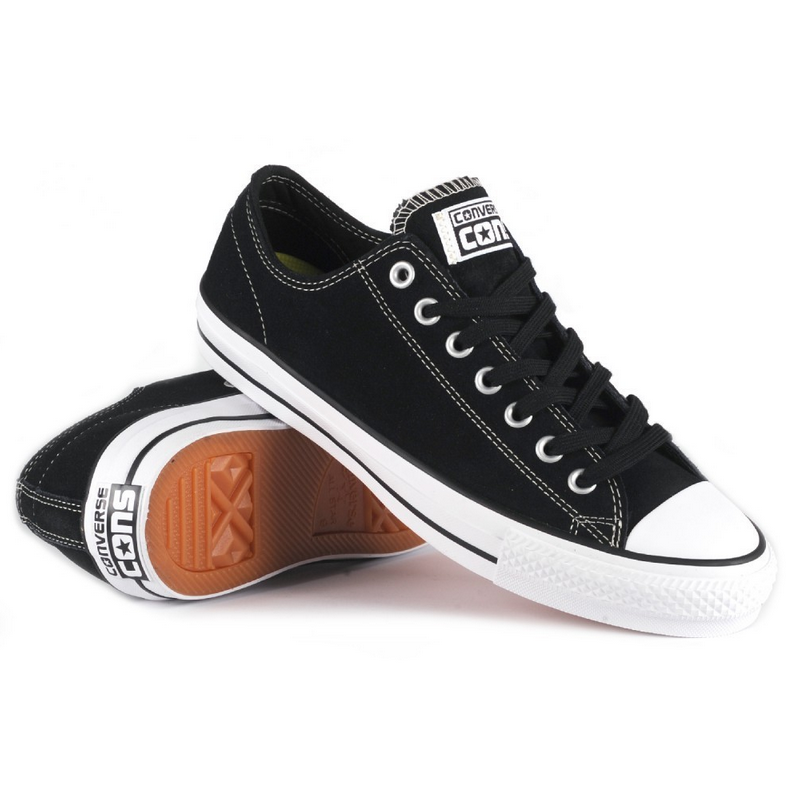 converse ctas ox black white