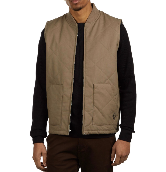 Krooked Diamond K Khaki Mens Vest