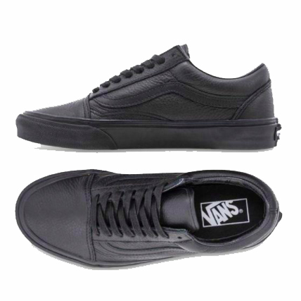 Vans Old Skool Pro Leather Black Mens 