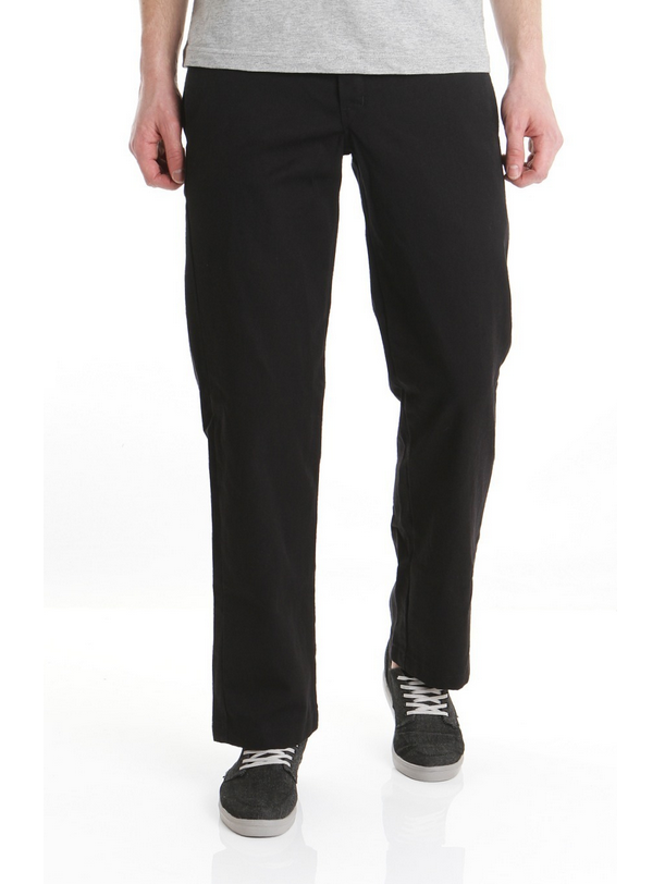 Dickies Slim Straight Fit Flat Front Black Mens Work Pants |  Boardersonline.com.au
