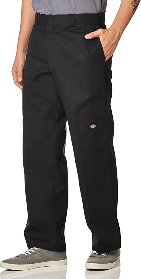 852AU Loose Fit Black Mens Skateboard Work Pants | Boardersonline.com.au