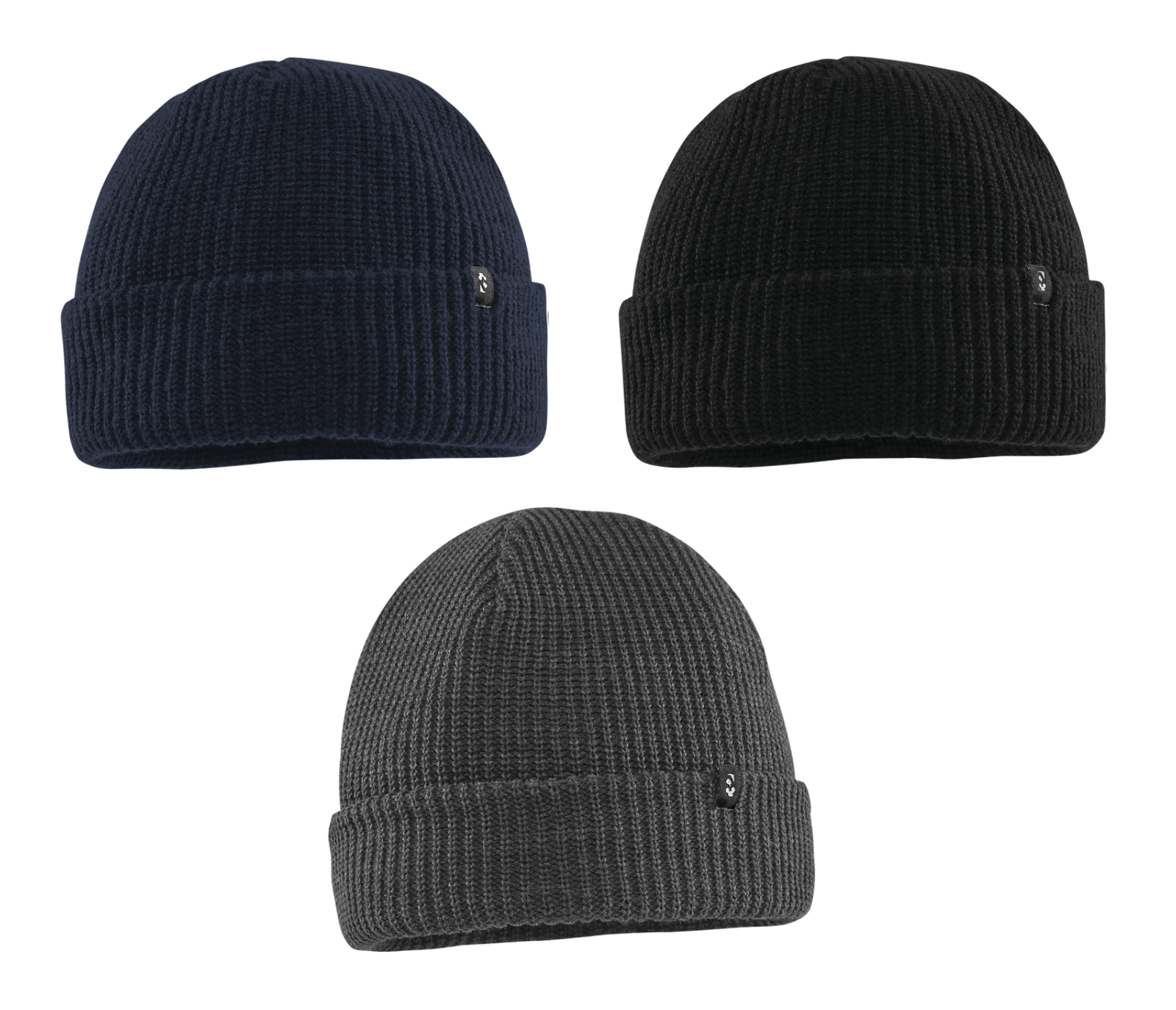 Thirtytwo 32 Basixx Classic Black Navy Grey Beanie 3 Pack ...