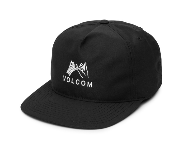 black volcom hat