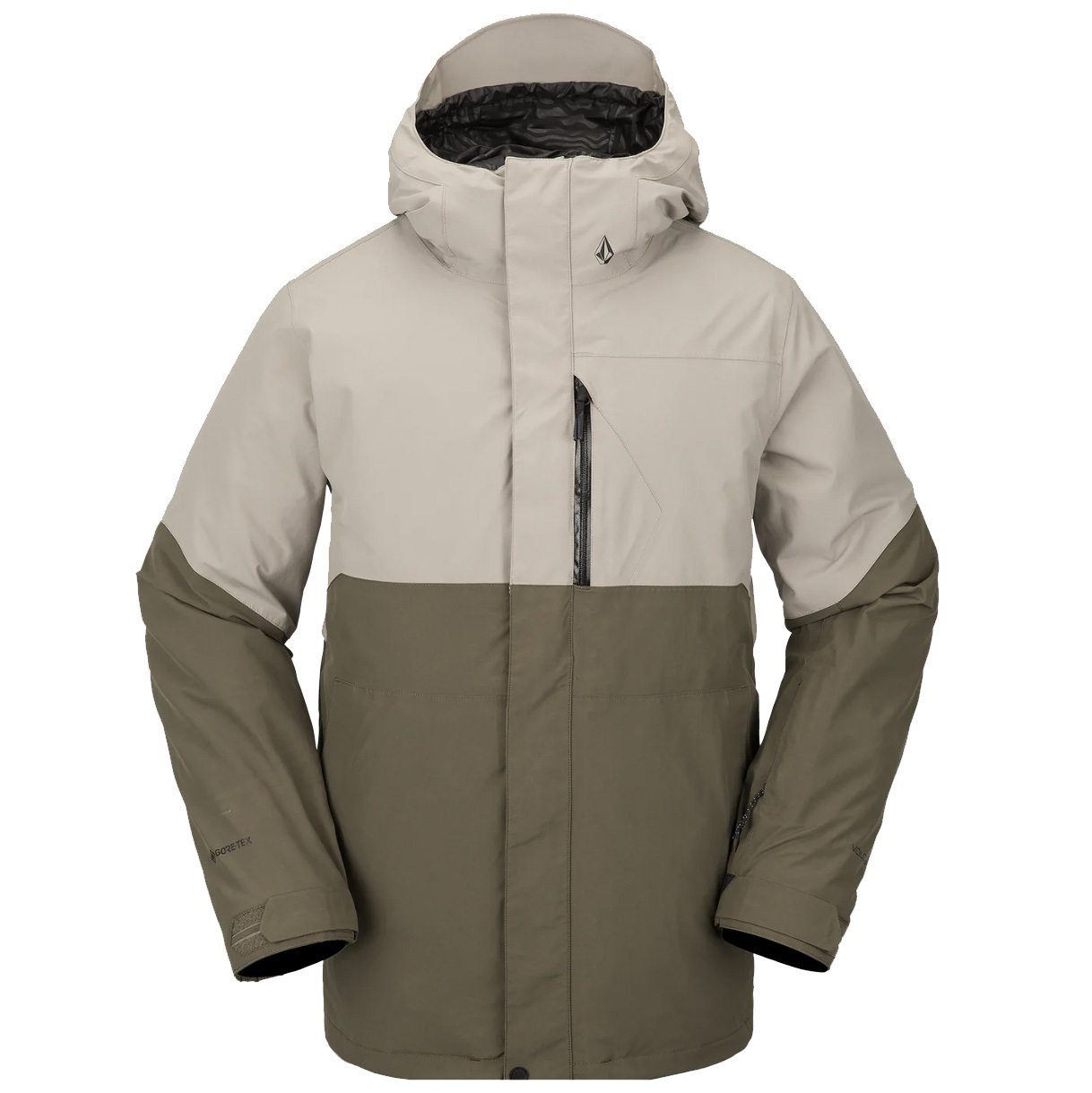 Volcom L Gore Tex Dark Khaki Mens 2023 Snowboard Jacket Boardersonline