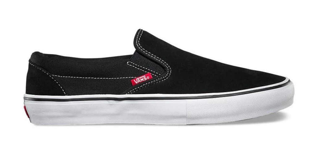 vans slip on pro black white gum