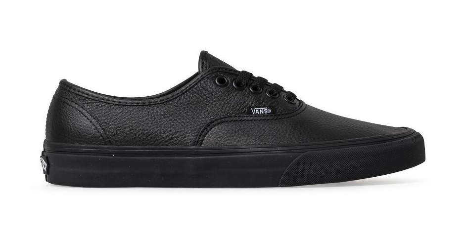 all black leather vans