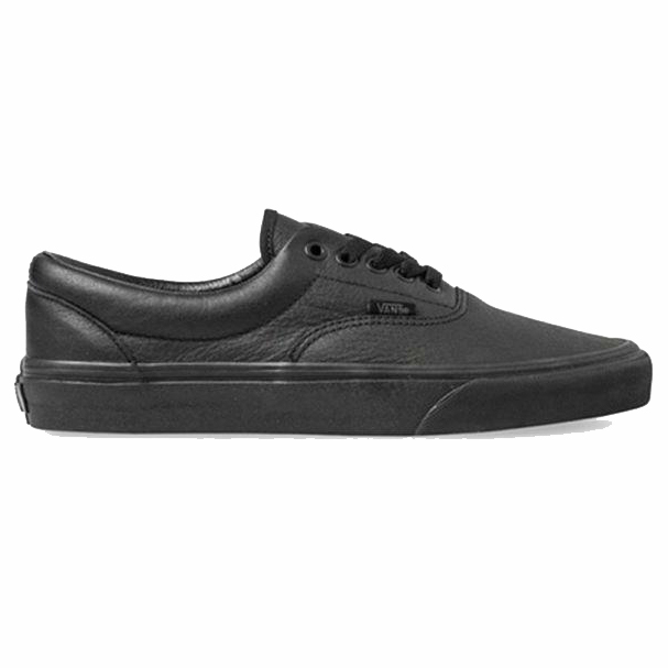 vans black leather shoes