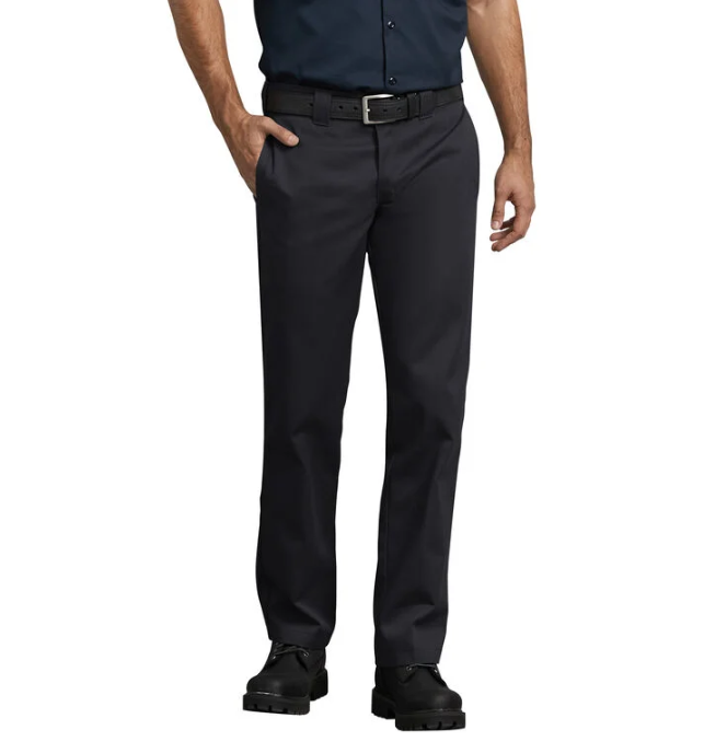 black slim work pants