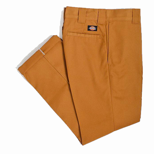 Flat Front Brown Duck Mens Work Pants 