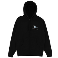 Anti Hero Lil Pigeon Black Mens Zip Up Sweatshirt Hoodie