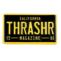 Thrasher License Plate Black Label Pin