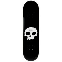 Zero Single Skull Black White 8.25" Skateboard Deck