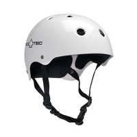 ProTec Classic Skate Gloss White Skateboard Helmet