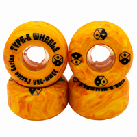 Type-S Fusions Orange Swirl 52mm 98a Skateboard Wheels