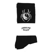 Crawling Death Yin Yang Spider Black Socks