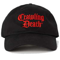 Crawling Death Crown Logo Black Strapback Hat