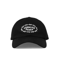 Crawling Death Barbed Logo Black Strapback Hat