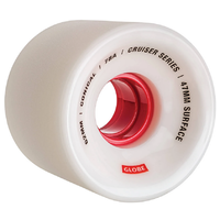 Globe Conical White Red 62mm 78a Cruiser Skateboard Wheels