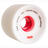 Globe Conical White Red 65mm 78a Cruiser Skateboard Wheels