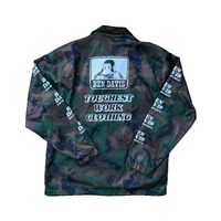 Ben Davis Camo Spray Coaches Jacket Used Vintage