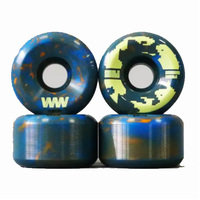 Wayward Conical Swirl 53mm 83b Blue Skateboard Wheels
