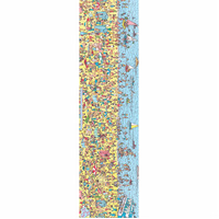 Fruity Where's Wally Beach 9" 33" Skateboard Griptape Sheet