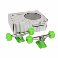 Picture Wheel Co. Green Skateboard Truck Wheel and Bearing Combo Package