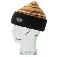 Blak Line Light Tan Black Beanie