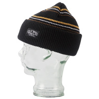 Blak Line Light Black Brown White Beanie