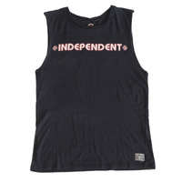 Independent Bar Logo Black Medium Muscle T-Shirt Used Vintage