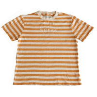 Guess Brown Striped Large T-Shirt Used Vintage