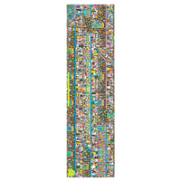 Fruity Where's Wally Corridors 9" 33" Skateboard Griptape Sheet