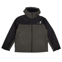 Peanuts Black Green Hooded Spray Large Mens Jacket Vintage Used