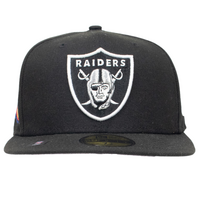 Raiders NFL Pro Bowl Fitted Black Flat Cap Used Vintage