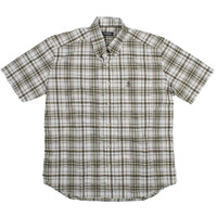 U.P Renoma Plaid Large Short Sleeve Shirt Used Vintage