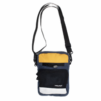 Head Blue Gold Cross Body Style Bag Used Vintage