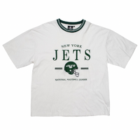 New York Jets NFL White Large T-Shirt Used Vintage