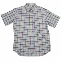 Crocodile Plaid Large Short Sleeve Shirt Used Vintage