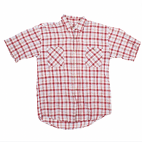 Robinson Plaid Medium Short Sleeve Shirt Used Vintage