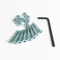 Trinity Allen Hardware Anodized Silver Skateboard Deck Set of Bolts