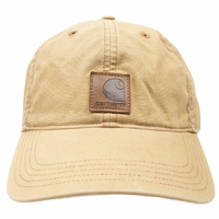 Carhartt Leather Patch Logo Unstructured Camel Cap Used Vintage
