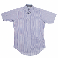 Slim FIt Shirt Striped Blue Medium Mens Vintage Used