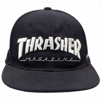 Thrasher Skate and Destroy Snap Back Black Cap Used Vintage